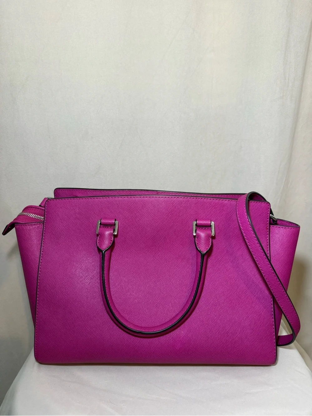 Michael Kors Saffiano Leather Tote - Hot Pink